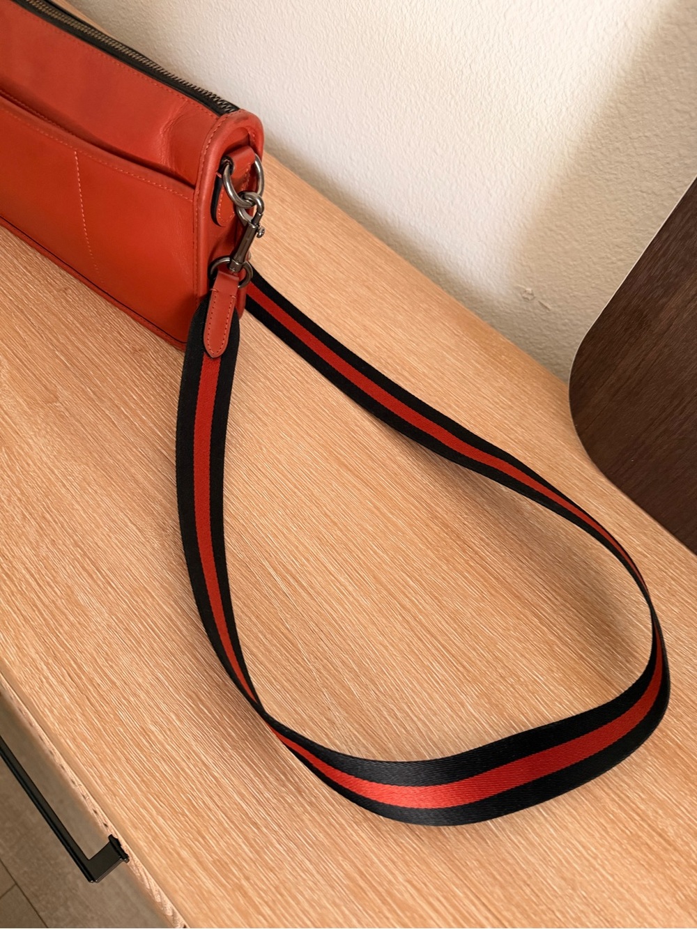 Coach Heritage Convertible Crossbody Wristet Pouch Preloved Terracotta - Picture 8 of 10